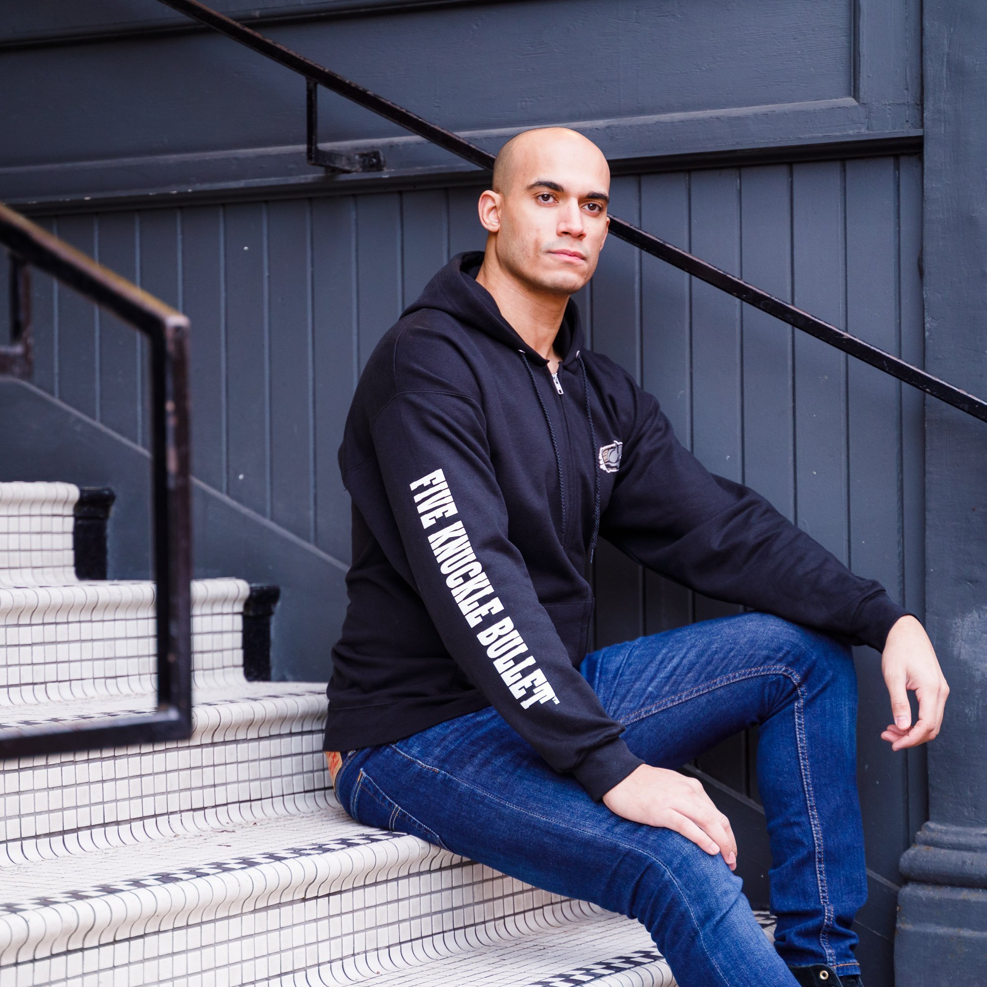 FIVE KNUCKLE BULLET Full Zip-Up Hoodie - Five Knuckle Bullet