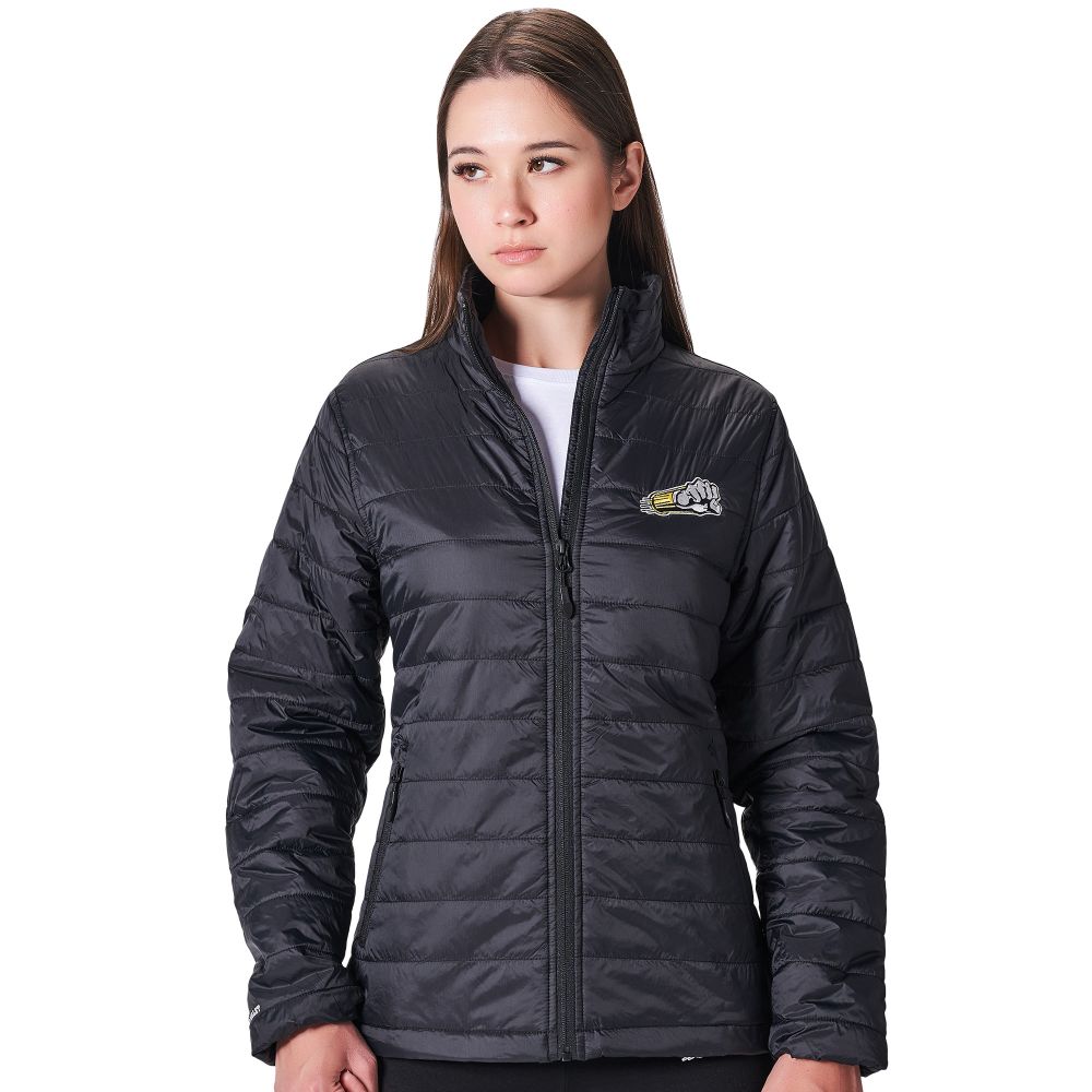 FIVE KNUCKLE BULLET Women’s Puffer Jacket with Embroidered Logo - Five ...